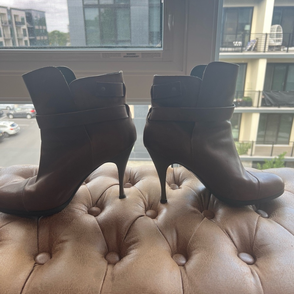 Balenciaga Brown Leather Stiletto Boots